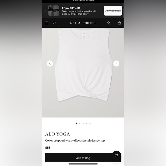 ALO YOGA Cover cropped wrap-effect stretch-jersey top - Picture 1 of 5